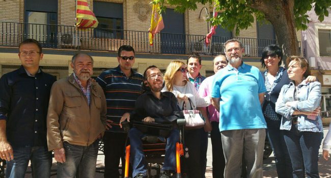 Echenique en un acto en Alagón.
