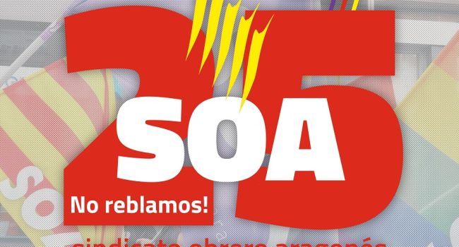 El SOA celebra su 25 aniversario exigiendo un Marco Aragonés de Relaciones Laborales