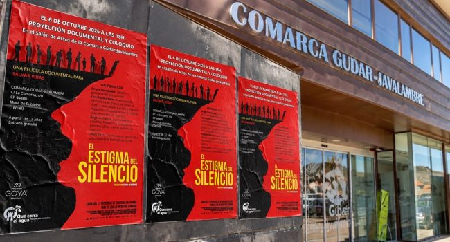 Mockup de ‘El estigma del silencio’ en la sede de la Comarca Gúdar Javalambre