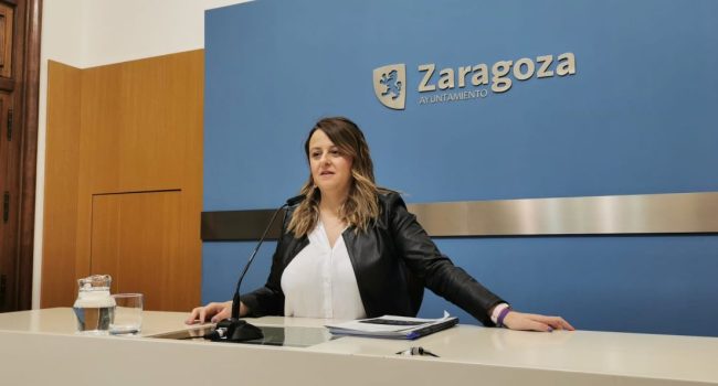 Elena Tomás, portavoz de Zaragoza en Común | Foto: ZeC