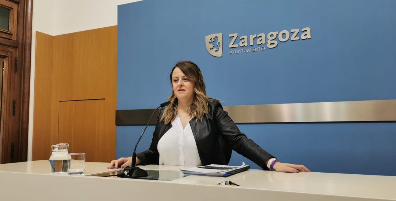 Elena Tomás, portavoz de Zaragoza en Común | Foto: ZeC
