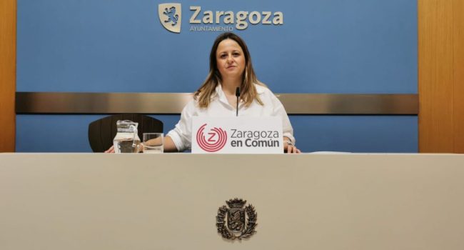 Elena Tomás, portavoz de Zaragoza en Común | Foto: ZeC