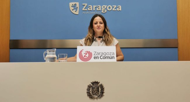 Elena Tomás, portavoz de Zaragoza en Común | Foto: ZeC
