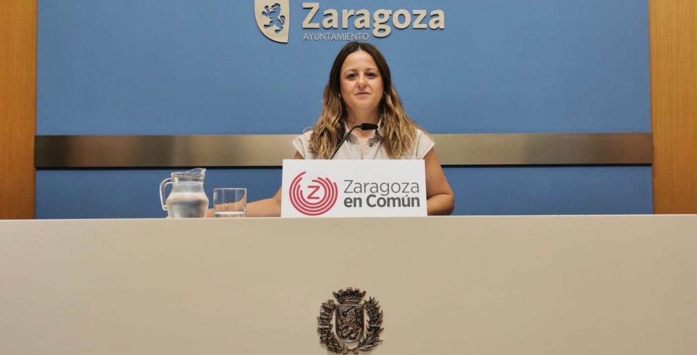 Elena Tomás, portavoz de Zaragoza en Común | Foto: ZeC
