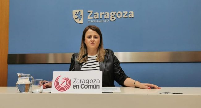 Elena Tomás, portavoz de Zaragoza en Común | Foto: ZeC