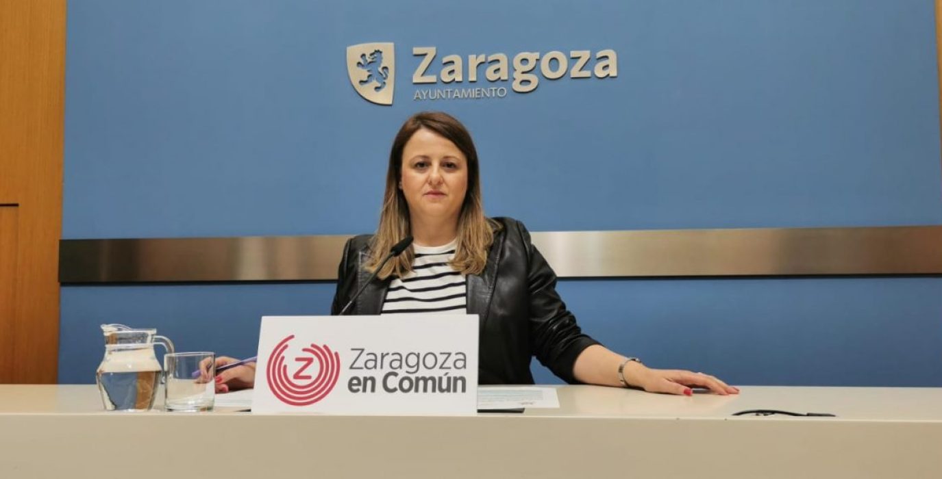Elena Tomás, portavoz de Zaragoza en Común | Foto: ZeC