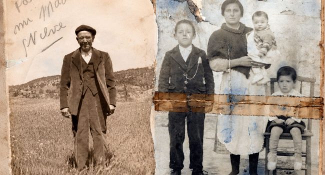 Eleuterio Formentín Val y Nieves Martín Ros junto a sus hijos. La represión franquista atravesó a toda la familia: Nieves murió en 1940 en la cárcel de Durango; Eleuterio fue condenado a 14 años y un día de prisión por “auxilio a la rebelión”, y su hijo Juan Ricardo partió al exilio francés en 1939 | Fotografías cedidas por la familia Formentín