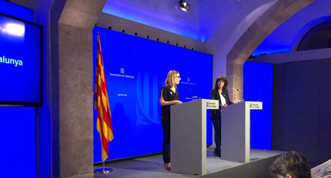 Elsa Artadi en rueda de prensa. Foto: @govern