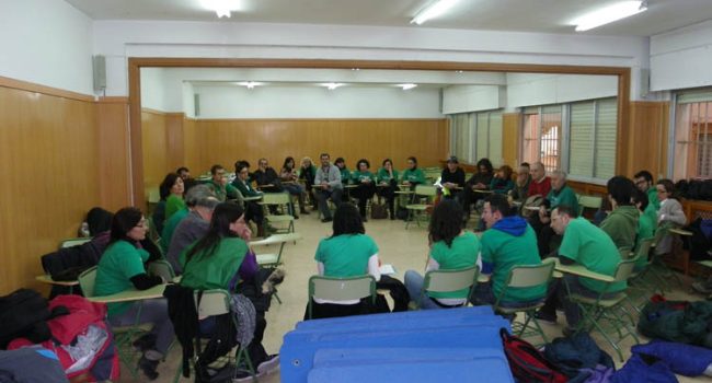 Encierro en el IES Francés de Aranda. Foto: Asamblea Estudiantes de Teruel