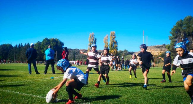 I Encuentro de Escuelas de Rugby de Aragón. Foto: Quebrantahuesos Rugby.