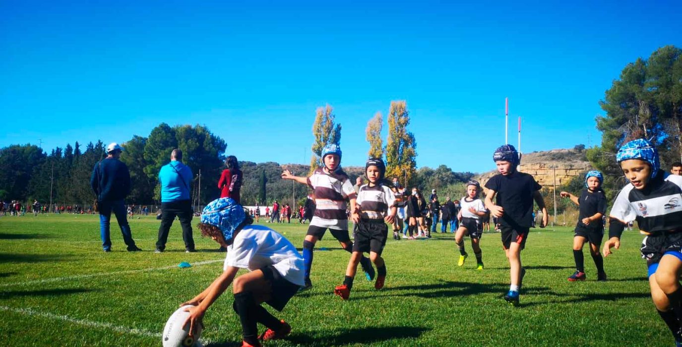 I Encuentro de Escuelas de Rugby de Aragón. Foto: Quebrantahuesos Rugby.