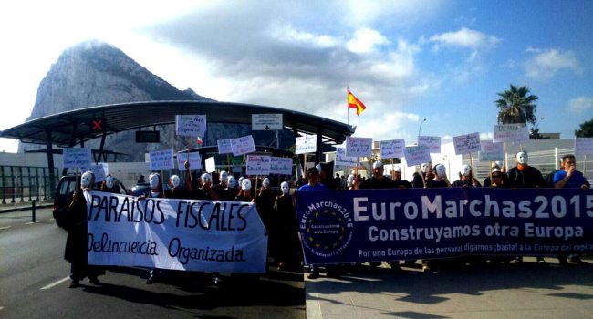 Euromarchas en Gibraltar. Foto: Maribel Martínez