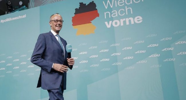 Friedrich Merz , líder de la derecha alemana, tras conocerse su victoria electoral | Foto: CDU