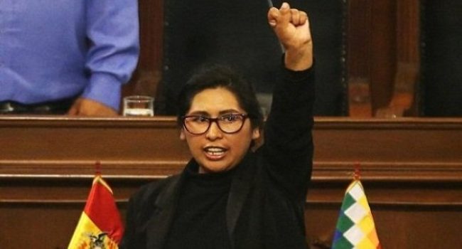 Eva Copa, senadora del MAS. Foto: MAS