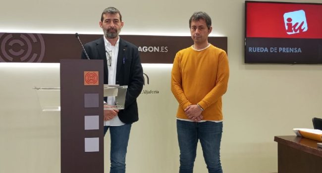 Exigen a Bancalero “que cumpla” y acabe con la “vergonzosa situación” de la plantilla de transporte sanitario programado IU Aragón Álvaro Sanz presidente del comité de empresa Luis Casabona