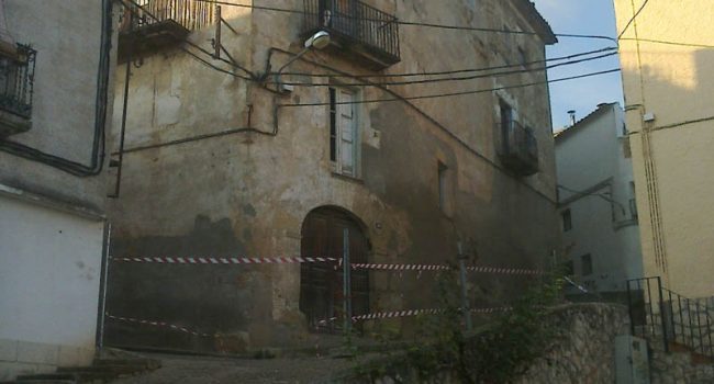 La casa, situada en la calle Aire 34 de Fabara. Foto: Apudepa