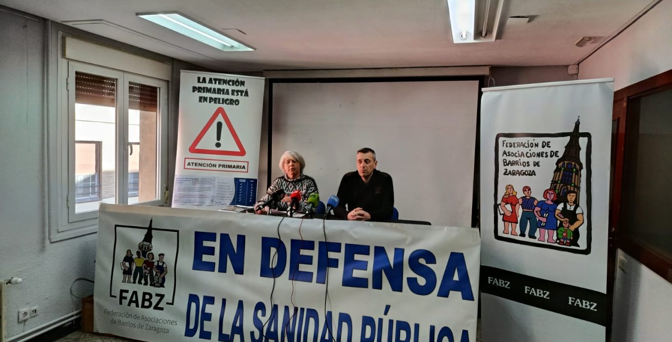 Lasierra y Sancho durante la rueda de prensa en la FABZ.