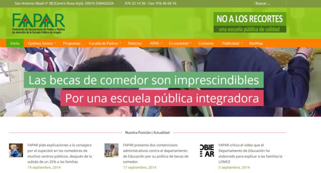 La Web permite ser visualizada  correctamente en todo tipo de soportes.