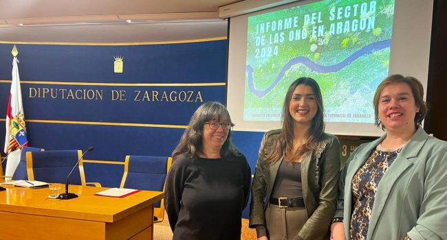 Marín, Agustín e Izquierdo durante la presentación del informe | Foto: DPZ