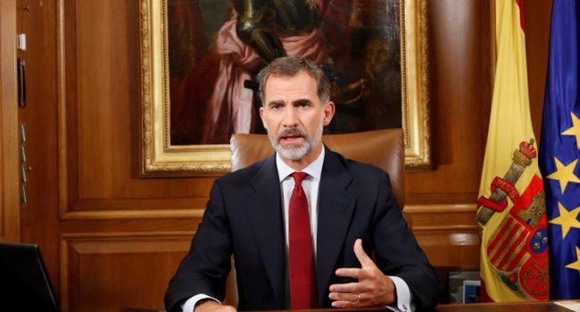 Felipe VI durante el discurso de este martes. Foto: Casa Real