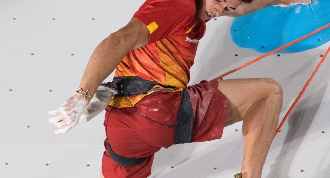 Alberto Ginés primer oro olímpico en escalada. Foto: COE