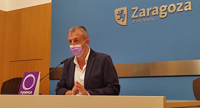 Fernando Rivarés, portavoz de Podemos en el Ayuntamiento de Zaragoza.