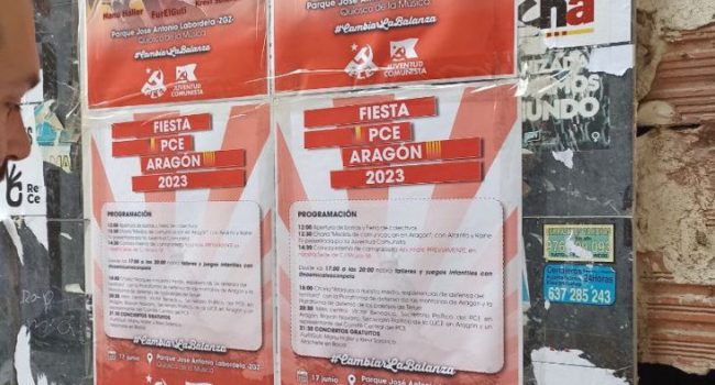 Carteles de la fiesta del PCE Aragón | Foto: @PCEAragon