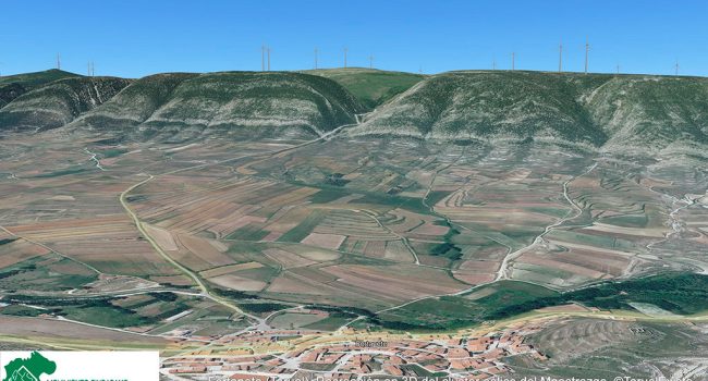 Los molinos en Fortanete en 3D