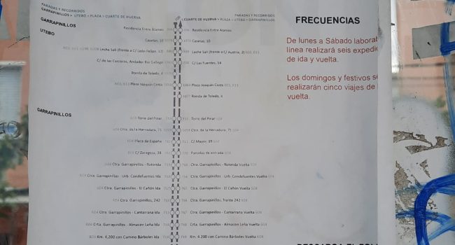 Poste de la línea 700.
