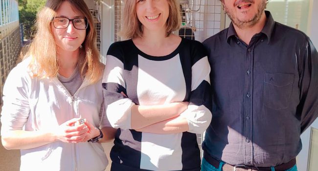 El equipo de trabajo, de izquierda a derecha, Isabel Ciria-Ramos, Marta Haro y Emilio J. Juárez Pérez | Foto: Unizar
