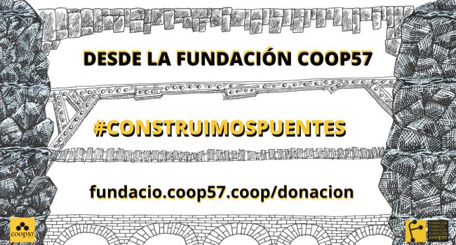 Imagen de la campaña #ConstruimosPuentes de la Fundación Coop57.