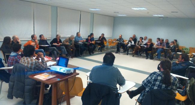 Asamblea constituyente de Ganemos Exeya y Pueblos celebrada el pasado 5 de diciembre. Foto: @Ganemosejeayp