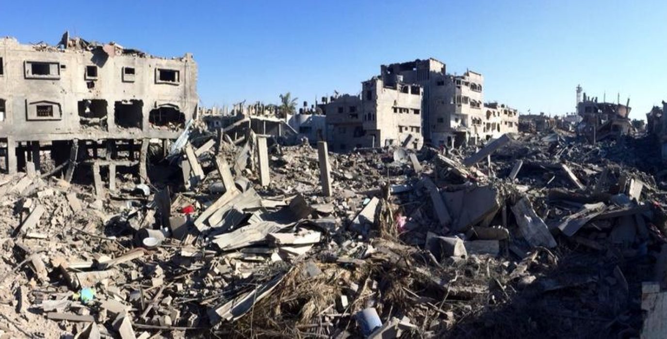 Barrios enteros de Gza devastados por las bombas de Israel. Foto: @nickschifrin