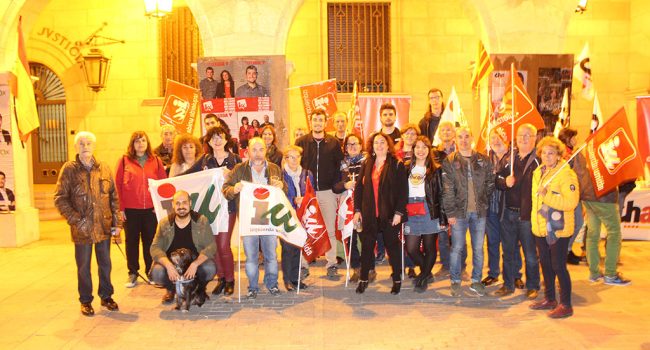 Foto de equipo de Ganar Teruel - IU en el arranque de campaña.