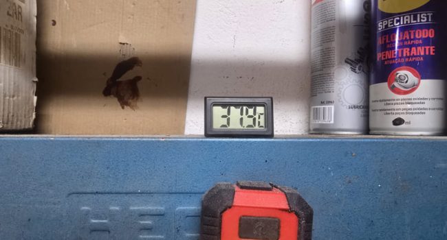 Temperatura registrada en el taller de trabajo de la Instalación Municipal CDM Garrapinillos | Foto: CGT
