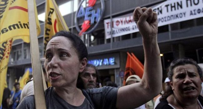 Grecia-movilizacion-trabajadores-compania-electrica