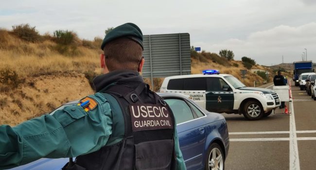 Control de la Guardia Civil durante el confinamiento. Foto: Guardia Civil