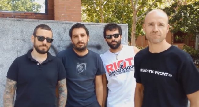 Habeas Corpus, una de las bandas que actúan este viernes, en una imagen del vídeo de la Plataforma anti-OTAN de Zaragoza.