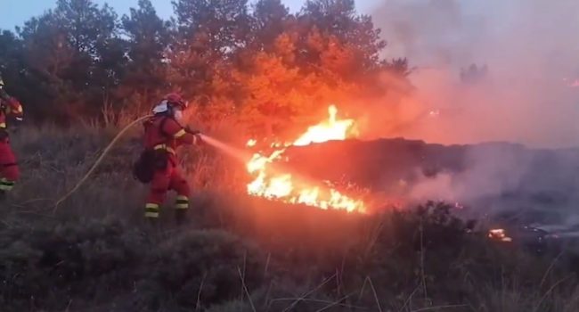 Incendio en Ejulve | Foto: UME