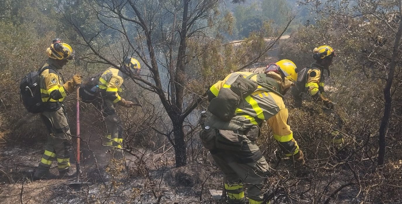 Parte del operativo desplegado en Uncastillo | Foto: @BRIFpradotwit