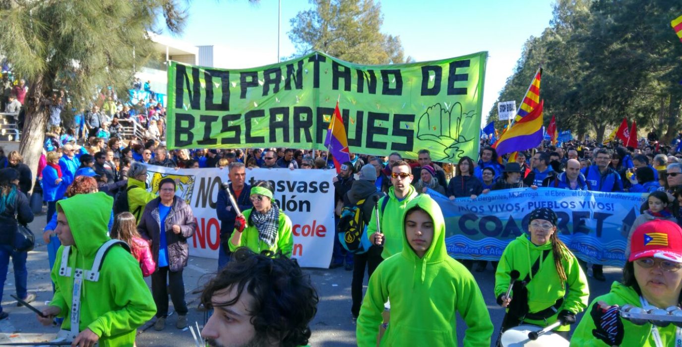 Bloque aragonés en la manifestación de Amposta. Foto: @igoiz17