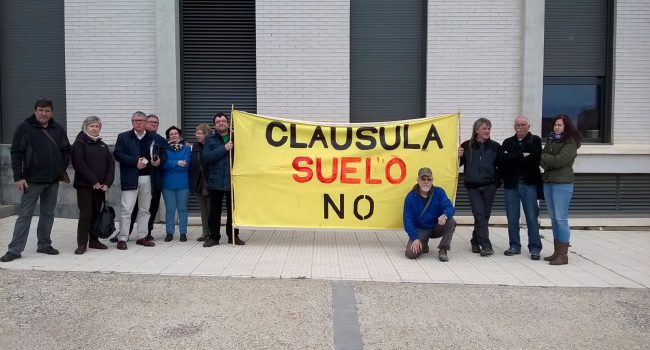 Activistas durante la concentración.