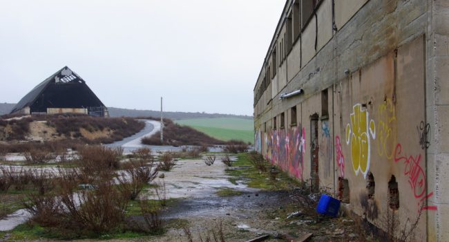 Instalaciones abandonadas de Potasas de Navarra. Foto: Miguel Ángel Conejos (AraInfo)