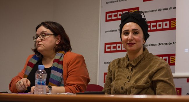 Alejandra Ortega y Yaman Ateek. Foto: CCOO.