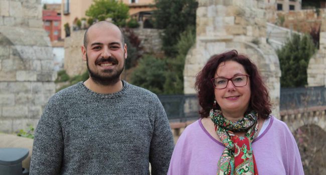 Nicolás López, portavoz del grupo municipal, y Anabel Gimeno, secretaria de organización provincial de IU.