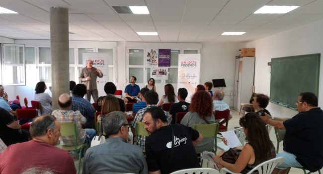 Daniel Palomo en una intervención el pasado fin de semana. Foto: Unidos Podemos.