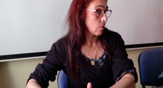 Silvia Encina, pareja y abogada del preso José Ángel Serrano, fallecido en la cárcel de Zuera en octubre.