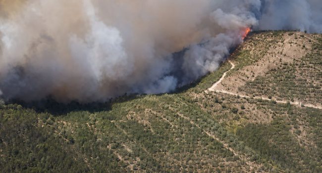 Incendio en Las Peñas de Riglos | Foto: INFOAR