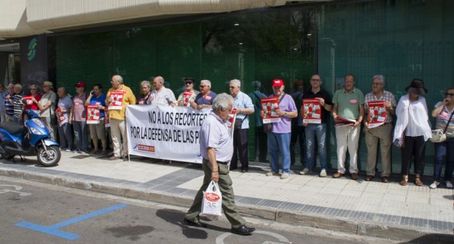Concentración de jubilados y pensionistas de CCOO.