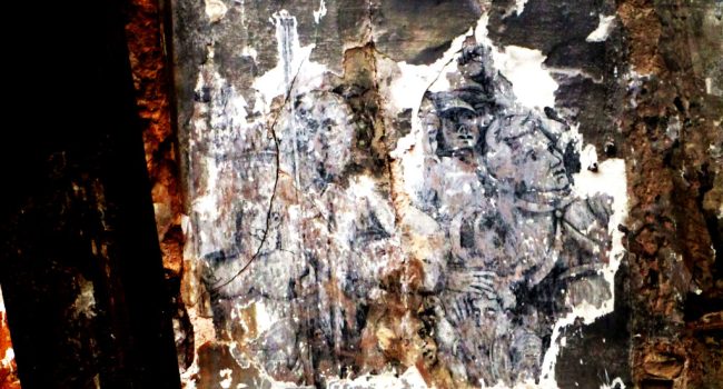 Estado de una de las pinturas murales. Foto: Apudepa.